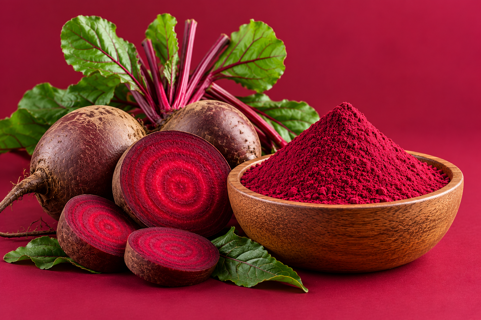 Fresh beetroot and beetroot powder