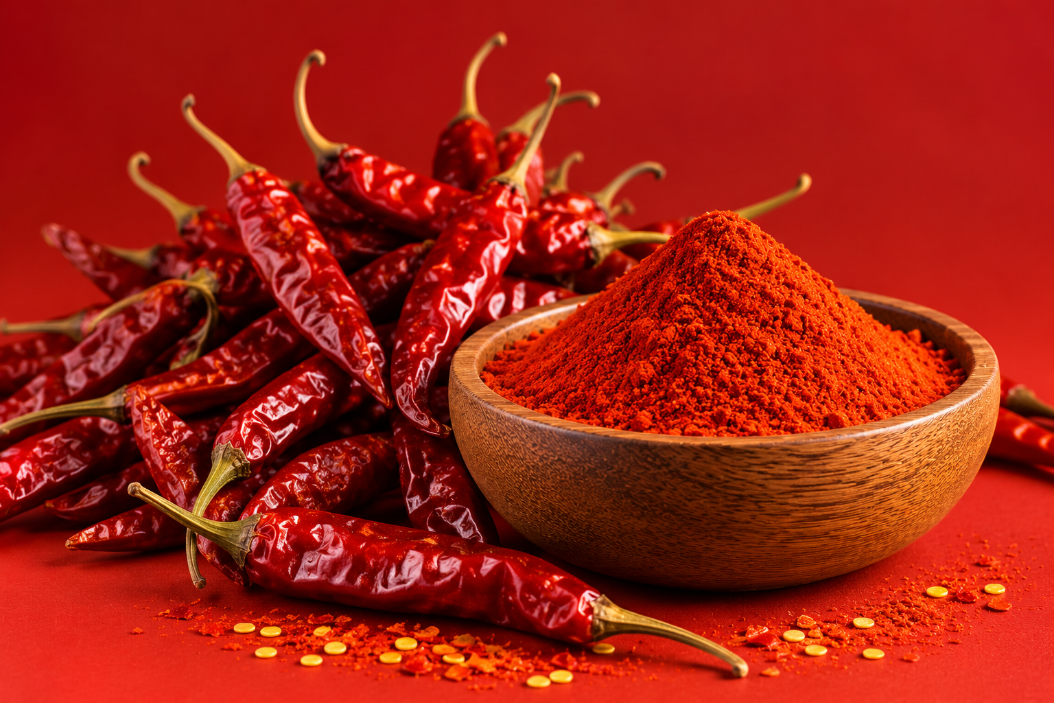Red chillies and red chilli powder